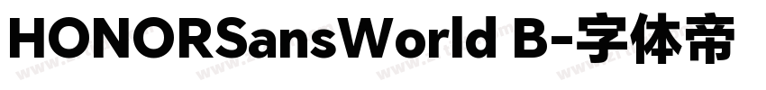 HONORSansWorld B字体转换